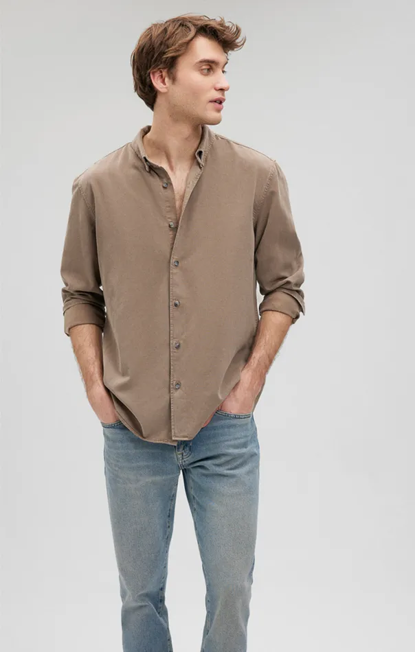 Men Button UpLong Sleeve Shirt In Pure Cashmere Mavi Jeans Shirts