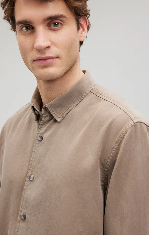 Men Button UpLong Sleeve Shirt In Pure Cashmere Mavi Jeans Shirts
