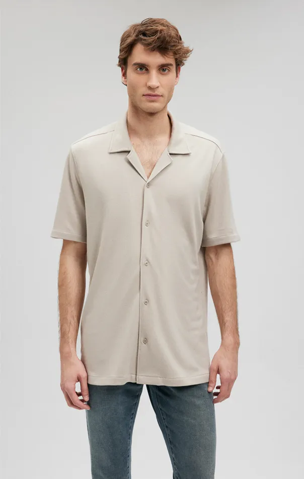 Men ButtonUp Short Sleeve Shirt In Moonstruck Mavi Jeans Shirts
