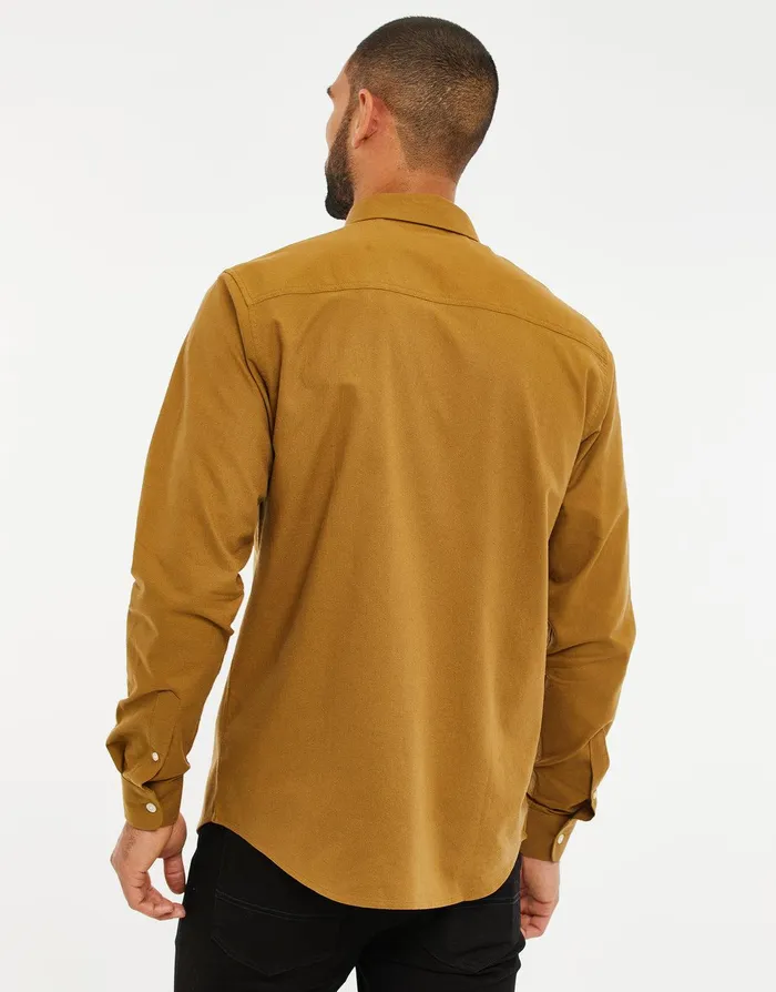 Men Camel Cotton Long Sleeve Shirt Camel Threadbare Shirts Men Camel Cotton Long Sleeve Shirt Camel Threadbare Shirts