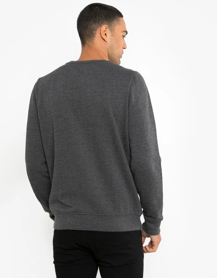 Men Charcoal Marl Crew Neck Sweatshirt Charcoal Marl Threadbare Sweatshirts Men Charcoal Marl Crew Neck Sweatshirt Charcoal Marl Threadbare Sweatshirts