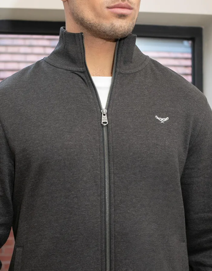 Men Charcoal Marl ZipUp Fleece Jumper Charcoal Marl Threadbare Sweatshirts Men Charcoal Marl ZipUp Fleece Jumper Charcoal Marl Threadbare Sweatshirts