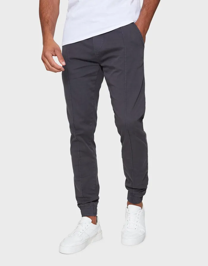 Men Charcoal Slim Fit Trousers Charcoal Threadbare Trousers and Cargos