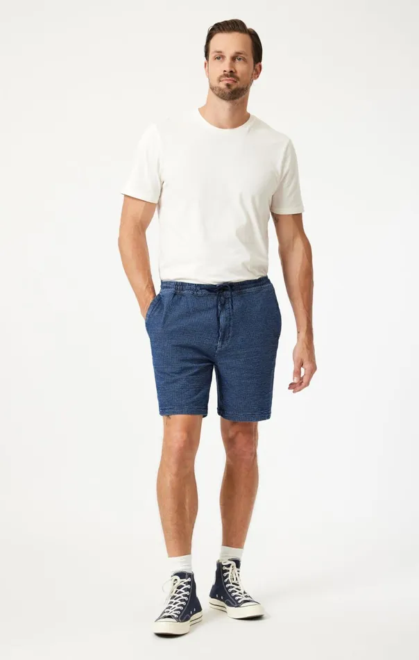 Men Clint Jogger Shorts In Dark Stripe Athletic Mavi Jeans Shorts Men Clint Jogger Shorts In Dark Stripe Athletic Mavi Jeans Shorts
