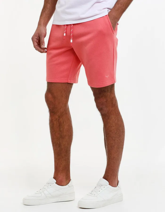 Men Coral Fleece Shorts Coral Threadbare Shorts