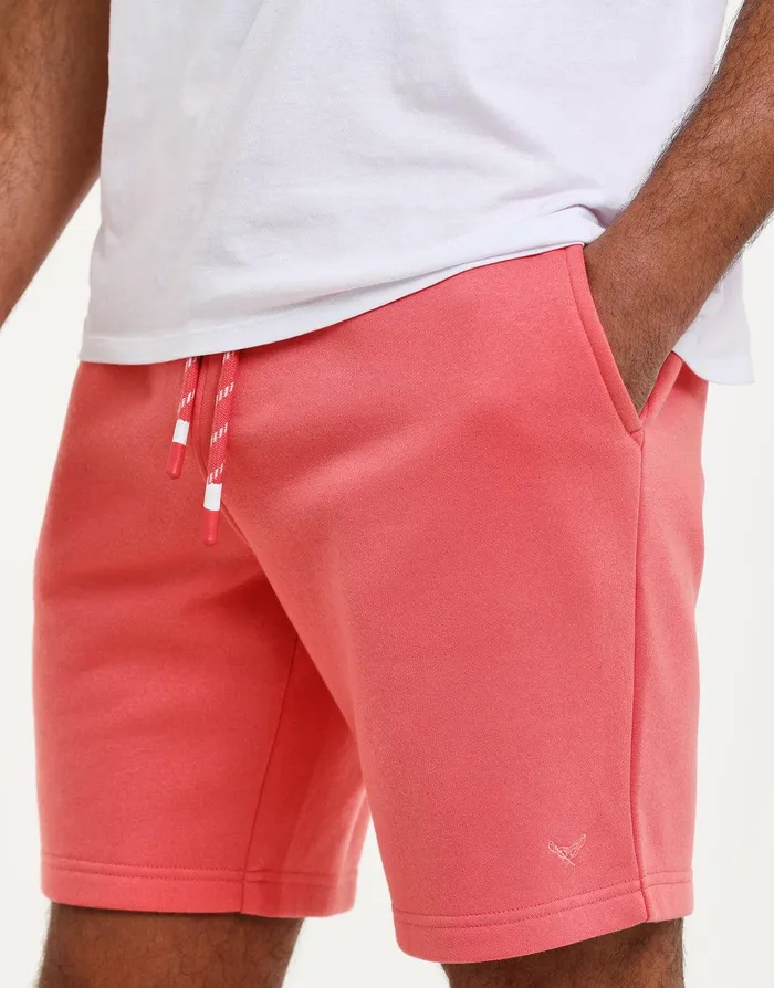 Men Coral Fleece Shorts Coral Threadbare Shorts Men Coral Fleece Shorts Coral Threadbare Shorts