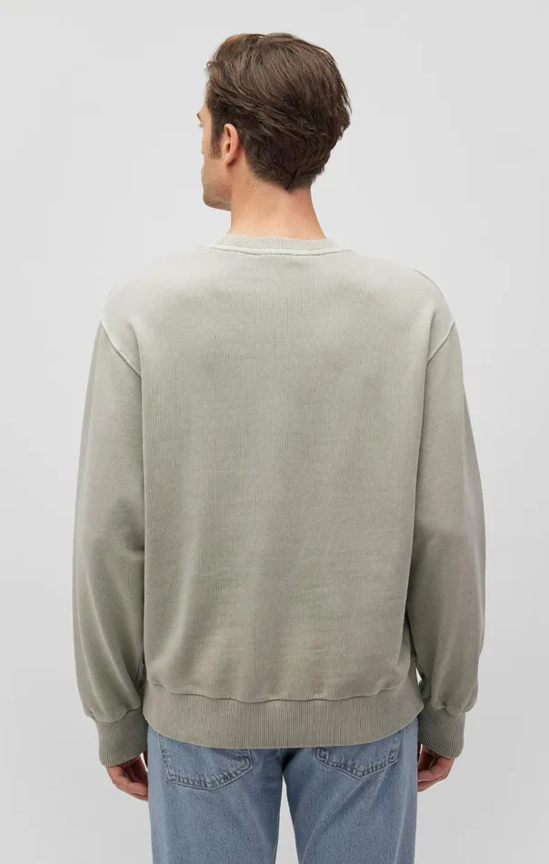 Men Crew Neck Sweatshirt In Abbey Stone Mavi Jeans Loungewear Men Crew Neck Sweatshirt In Abbey Stone Mavi Jeans Loungewear