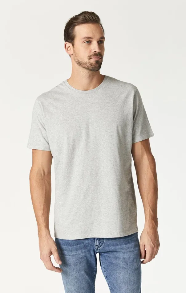 Men Crew Neck TShirt In Light Grey Melange Mavi Jeans TShirts