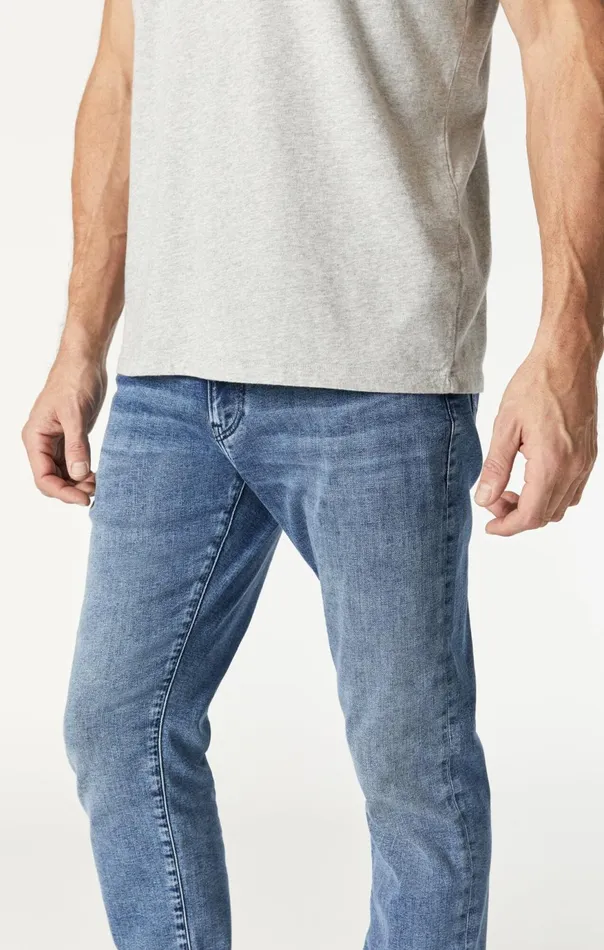 Men Crew Neck TShirt In Light Grey Melange Mavi Jeans TShirts