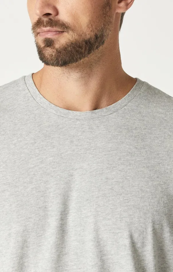 Men Crew Neck TShirt In Light Grey Melange Mavi Jeans TShirts