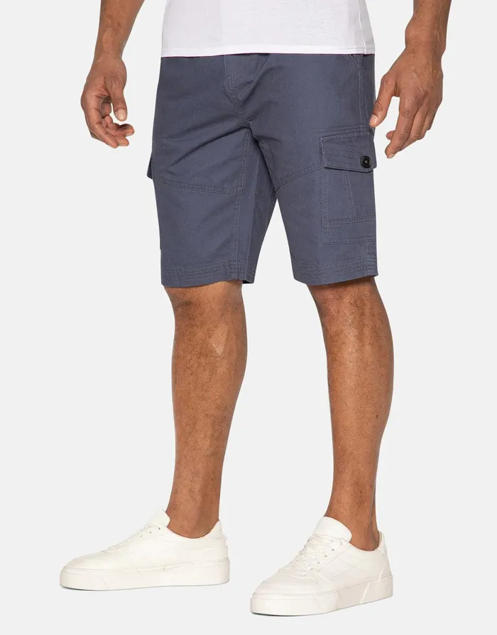Men Denim Blue Cargo Shorts Blue Threadbare Shorts