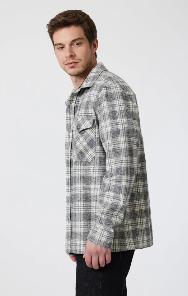 Men Double Pocket Check Shirt In Grey Marl CHeck Mavi Jeans Jackets Men Double Pocket Check Shirt In Grey Marl CHeck Mavi Jeans Jackets