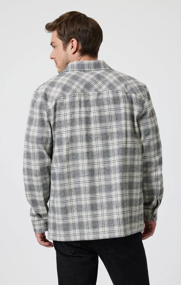 Men Double Pocket Check Shirt In Grey Marl CHeck Mavi Jeans Jackets Men Double Pocket Check Shirt In Grey Marl CHeck Mavi Jeans Jackets