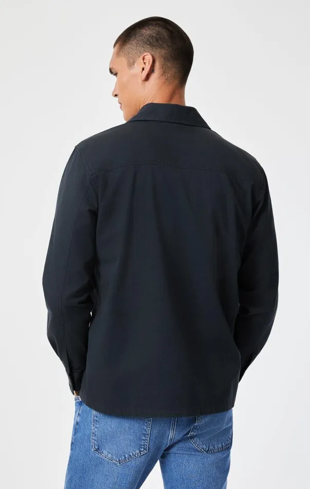 Men Double Pocket Overshirt In Pirate Black Mavi Jeans Shirts Men Double Pocket Overshirt In Pirate Black Mavi Jeans Shirts