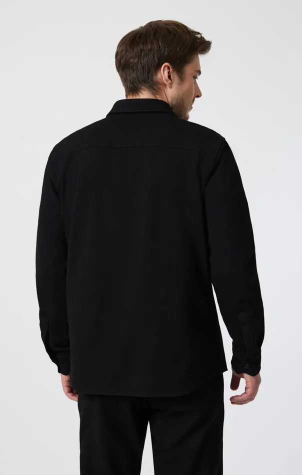Men Double Pocket SnapButton Shirt In Black Mavi Jeans Shirts