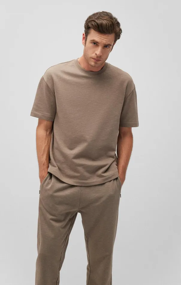 Men Drop Shoulder TShirt In Brindle Mavi Jeans TShirts Men Drop Shoulder TShirt In Brindle Mavi Jeans TShirts