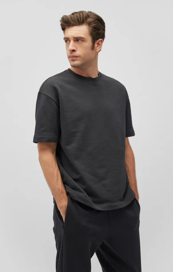 Men Drop Shoulder TShirt In Pirate Black Mavi Jeans TShirts