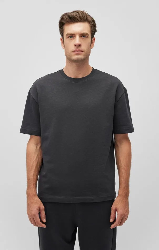 Men Drop Shoulder TShirt In Pirate Black Mavi Jeans TShirts Men Drop Shoulder TShirt In Pirate Black Mavi Jeans TShirts