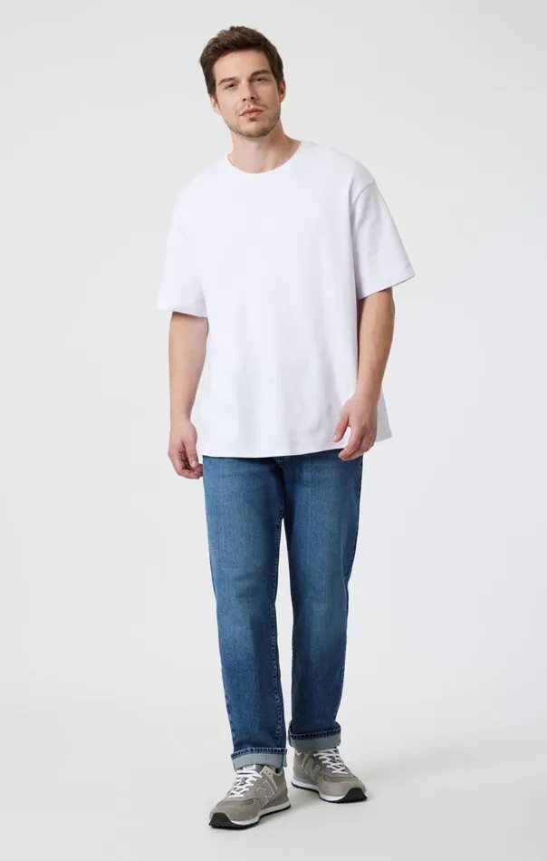 Men Drop Shoulder TShirt In White Mavi Jeans TShirts Men Drop Shoulder TShirt In White Mavi Jeans TShirts