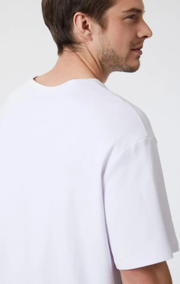 Men Drop Shoulder TShirt In White Mavi Jeans TShirts Men Drop Shoulder TShirt In White Mavi Jeans TShirts