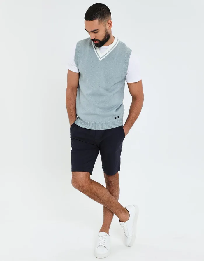 Men Green V Neck Knitted Vest Green Threadbare Knitwear Men Green V Neck Knitted Vest Green Threadbare Knitwear