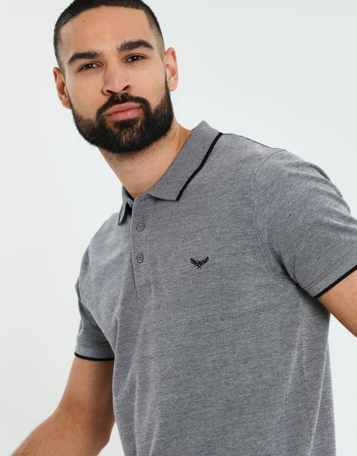 Men Grey Marl Pique Classic Polo Shirt Grey Marl Threadbare Polo Shirts Men Grey Marl Pique Classic Polo Shirt Grey Marl Threadbare Polo Shirts