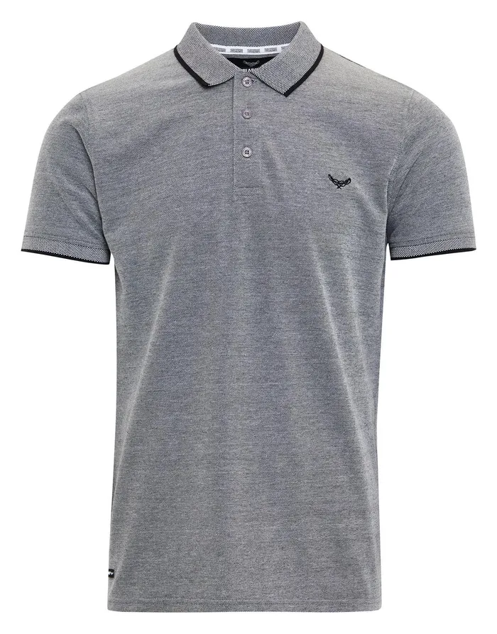 Men Grey Marl Pique Classic Polo Shirt Grey Marl Threadbare Polo Shirts Men Grey Marl Pique Classic Polo Shirt Grey Marl Threadbare Polo Shirts