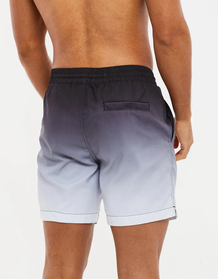 Men Grey Ombr Swim Shorts Grey Threadbare Swimwear Men Grey Ombr Swim Shorts Grey Threadbare Swimwear