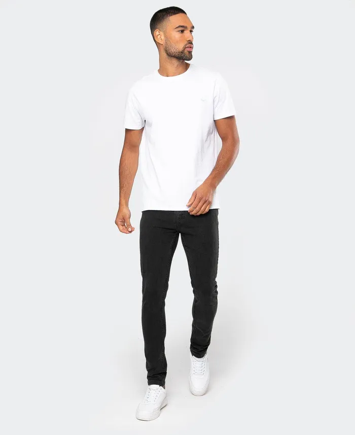 Men Grey Wash Skinny Jeans Grey Threadbare Jeans