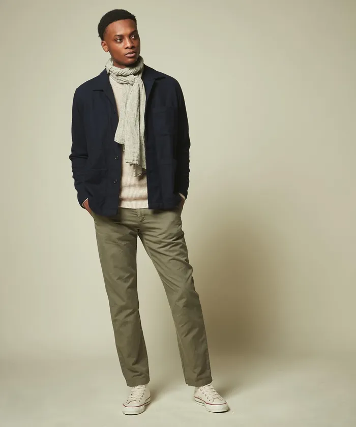 Men Hartford Accessories Army Linen Scarf