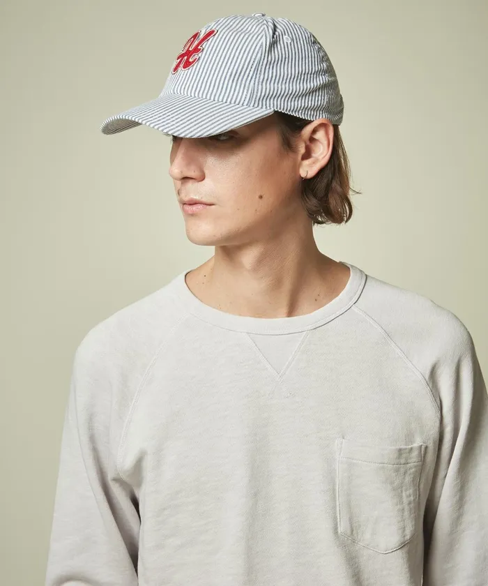 Men Hartford Accessories Blue Striped Seersucker H Cap