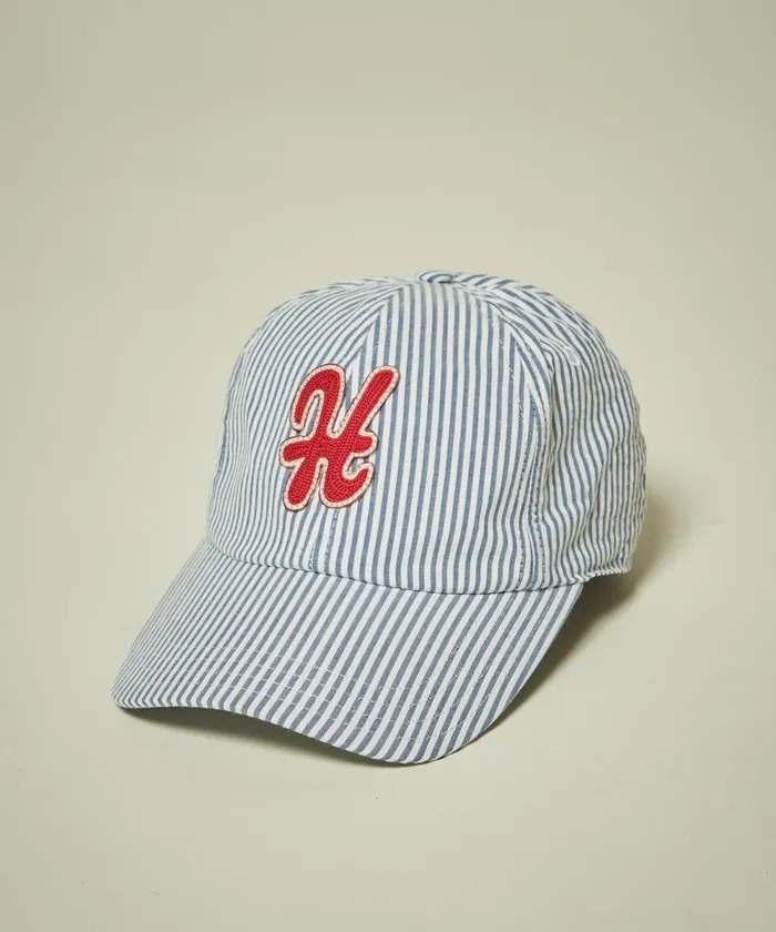 Men Hartford Accessories Blue Striped Seersucker H Cap