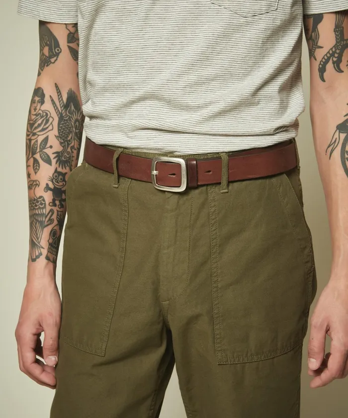 Men Hartford Accessories Brown Alex Leather Belt