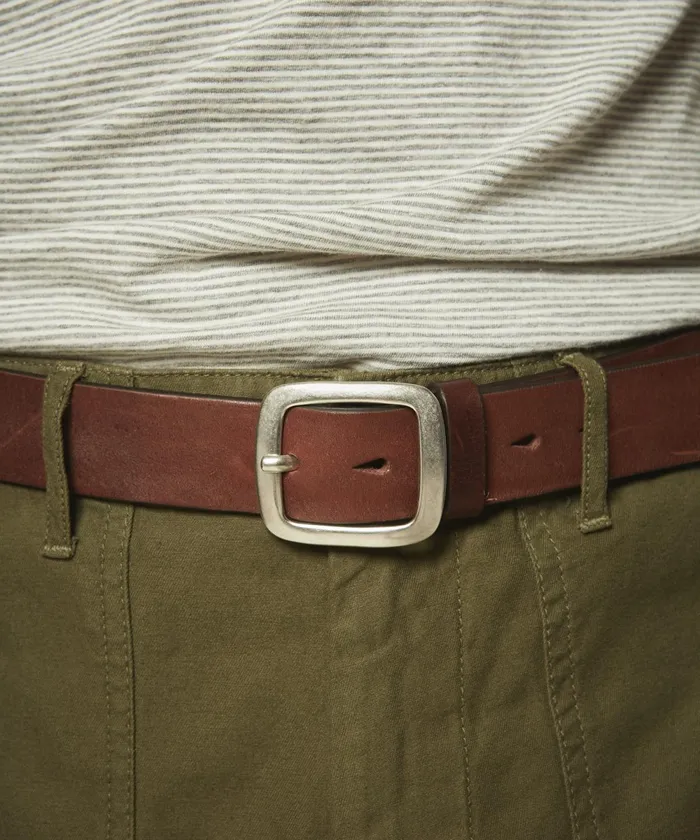 Men Hartford Accessories Brown Alex Leather Belt