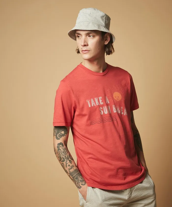 Men Hartford Accessories Khaki Striped Seersucker Bucket Hat
