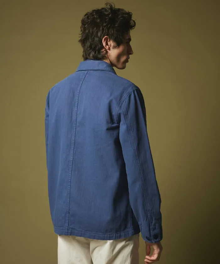 Men Hartford Jackets and Outerwear Worker Blue Denim Jacket
