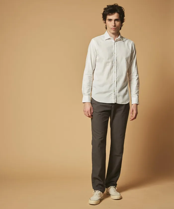 Men Hartford Pants Petrol Houndstooth Tobby Pants