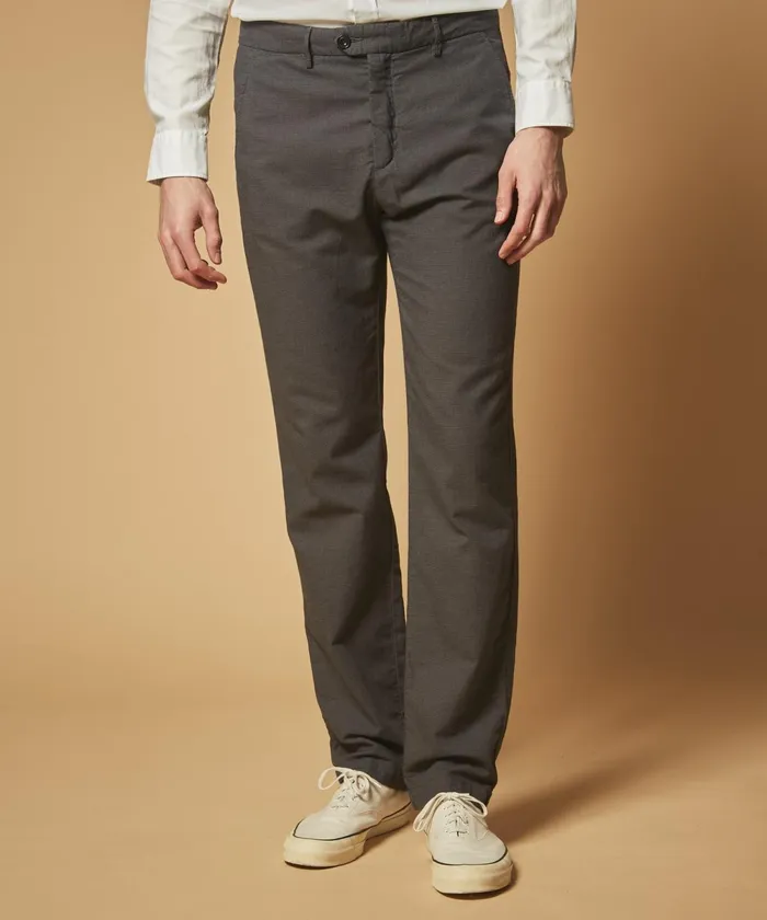 Men Hartford Pants Petrol Houndstooth Tobby Pants
