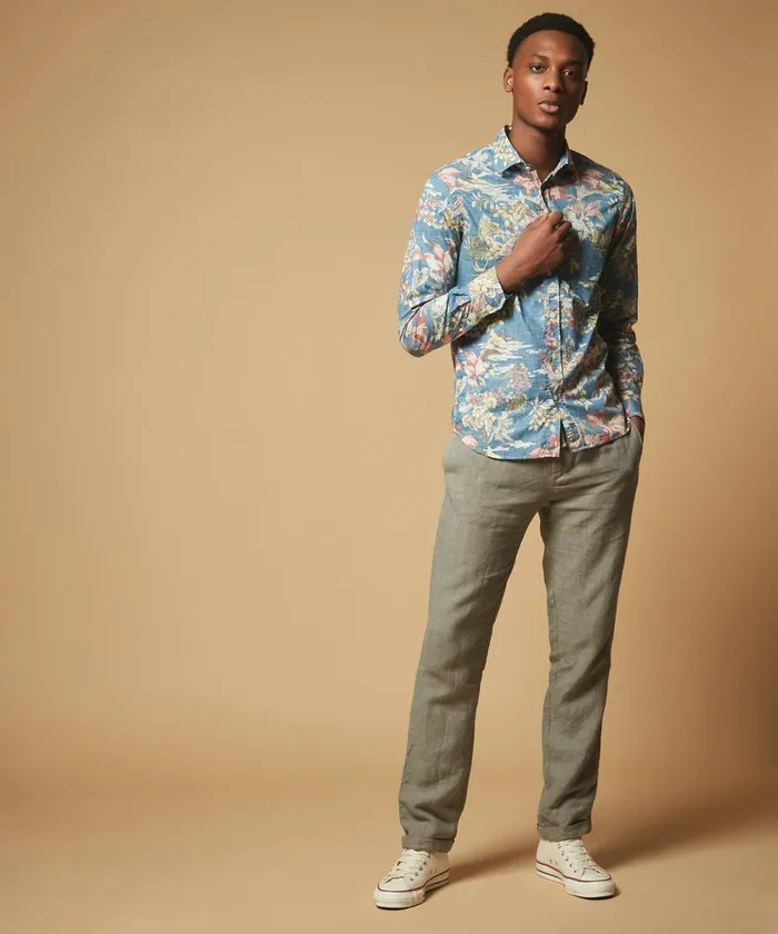 Men Hartford Shirts Classic Regular Paul Shirt In Hawaiian Print