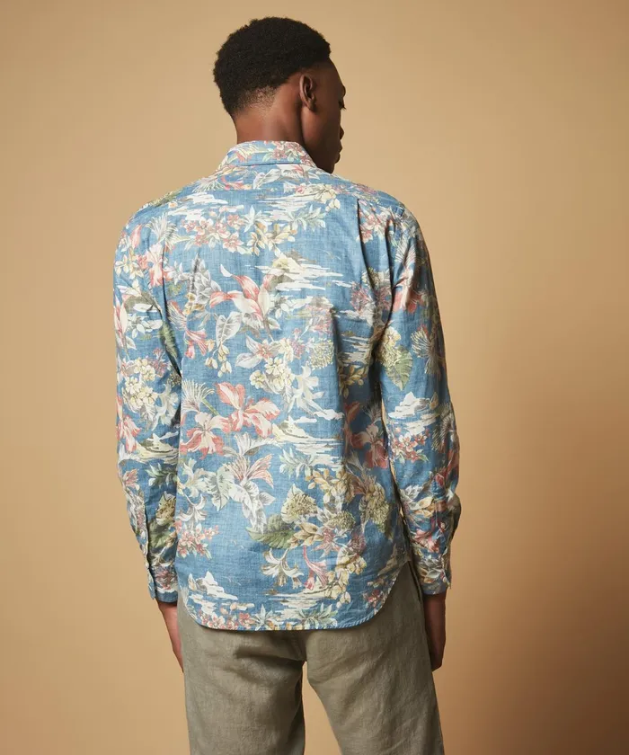 Men Hartford Shirts Classic Regular Paul Shirt In Hawaiian Print