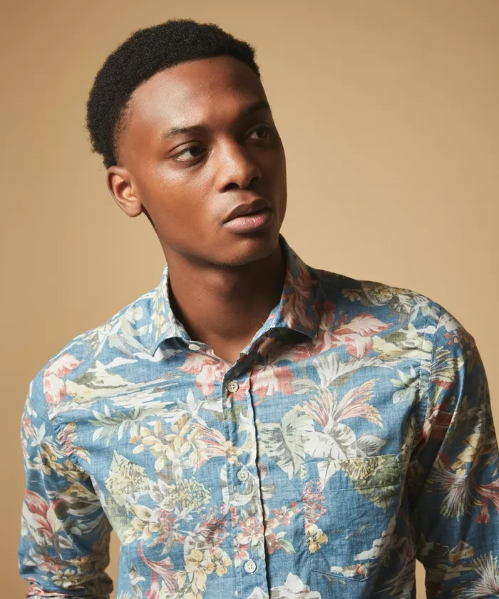 Men Hartford Shirts Classic Regular Paul Shirt In Hawaiian Print