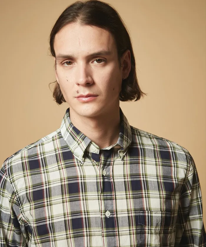 Men Hartford Shirts Green Madras Pitt Regular Shirt
