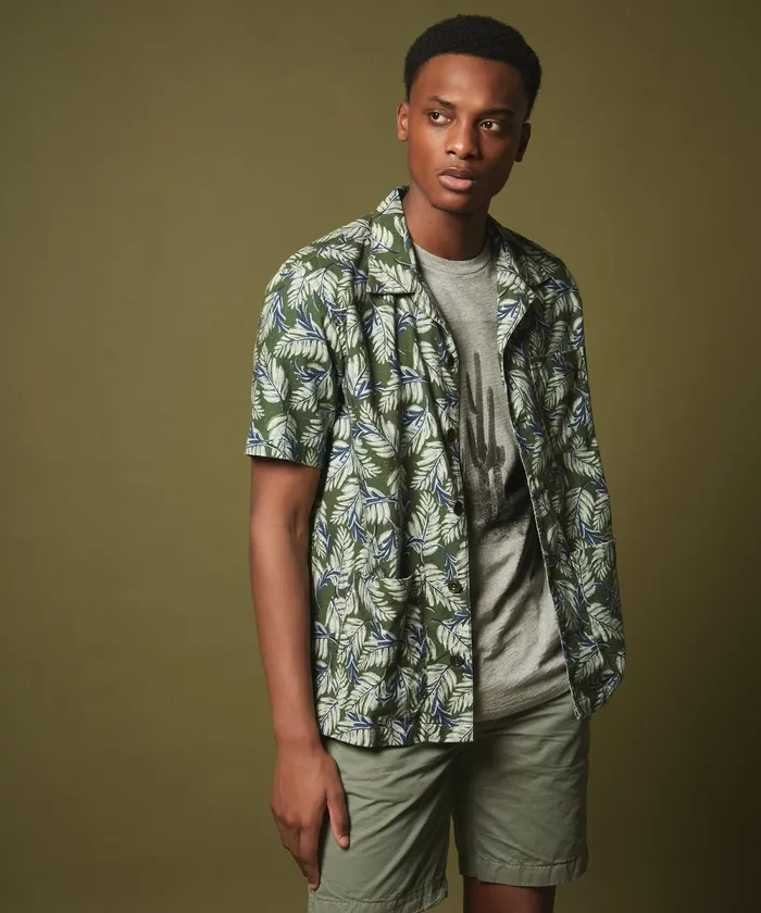 Men Hartford Shirts Palms Print Phil Regular Shirt