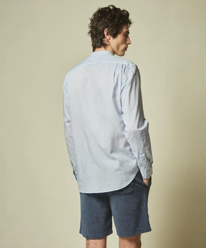 Men Hartford Shirts Sky Blue EndOnEnd Premium Shirt