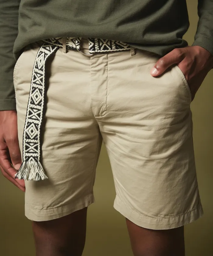 Men Hartford Shorts Dune Cotton Twill Bobby Bermuda Shorts