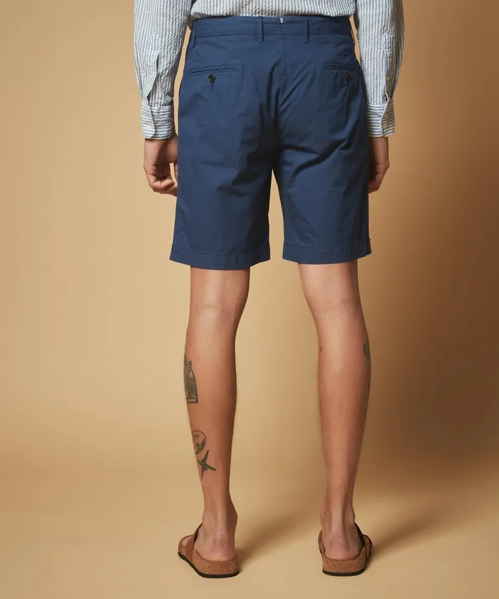 Men Hartford Shorts Indigo Cotton Twill Bobby Bermuda Shorts
