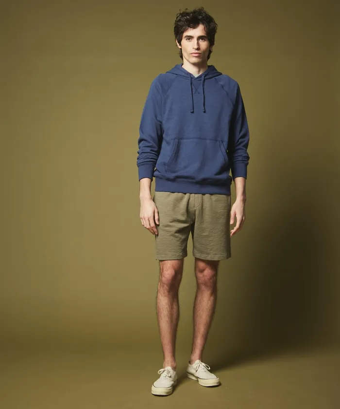 Men Hartford Sweaters Blue Light Cotton Hoody