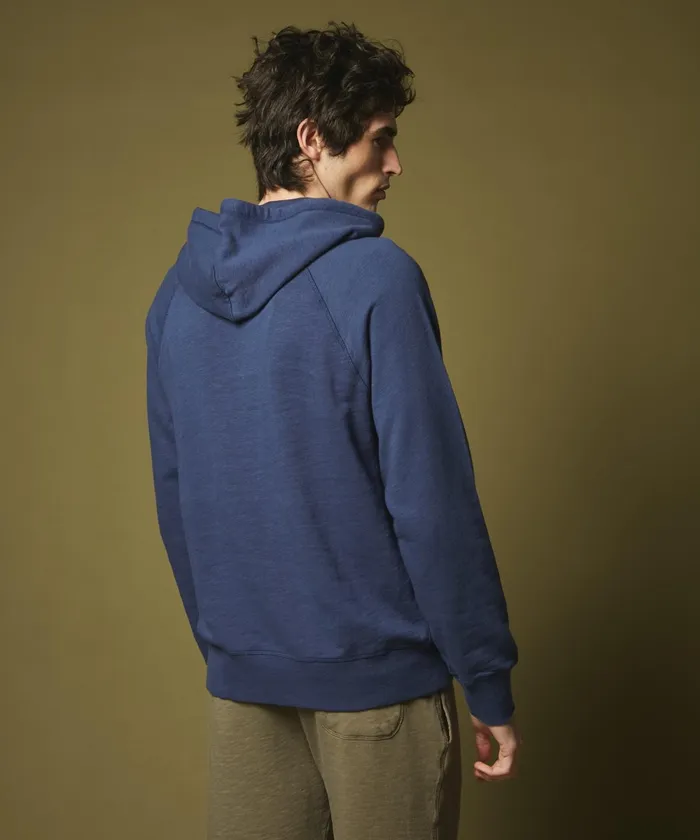 Men Hartford Sweaters Blue Light Cotton Hoody