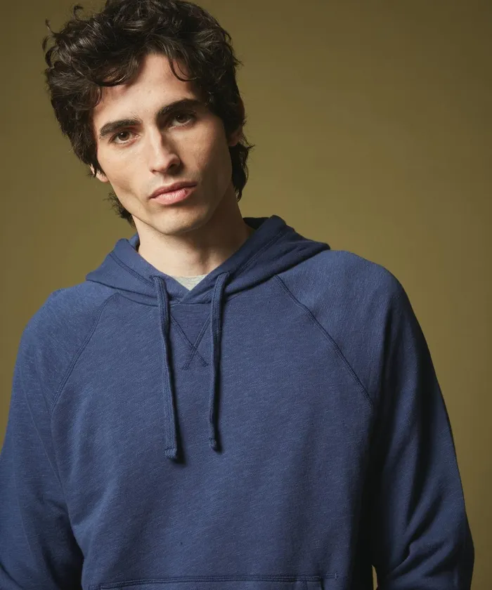 Men Hartford Sweaters Blue Light Cotton Hoody