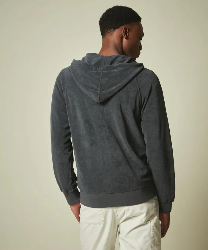 Men Hartford Sweaters Thunder Towelling Hoody Zipper